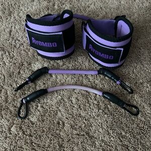 Lavender Ankle Straps with Resistance Bands